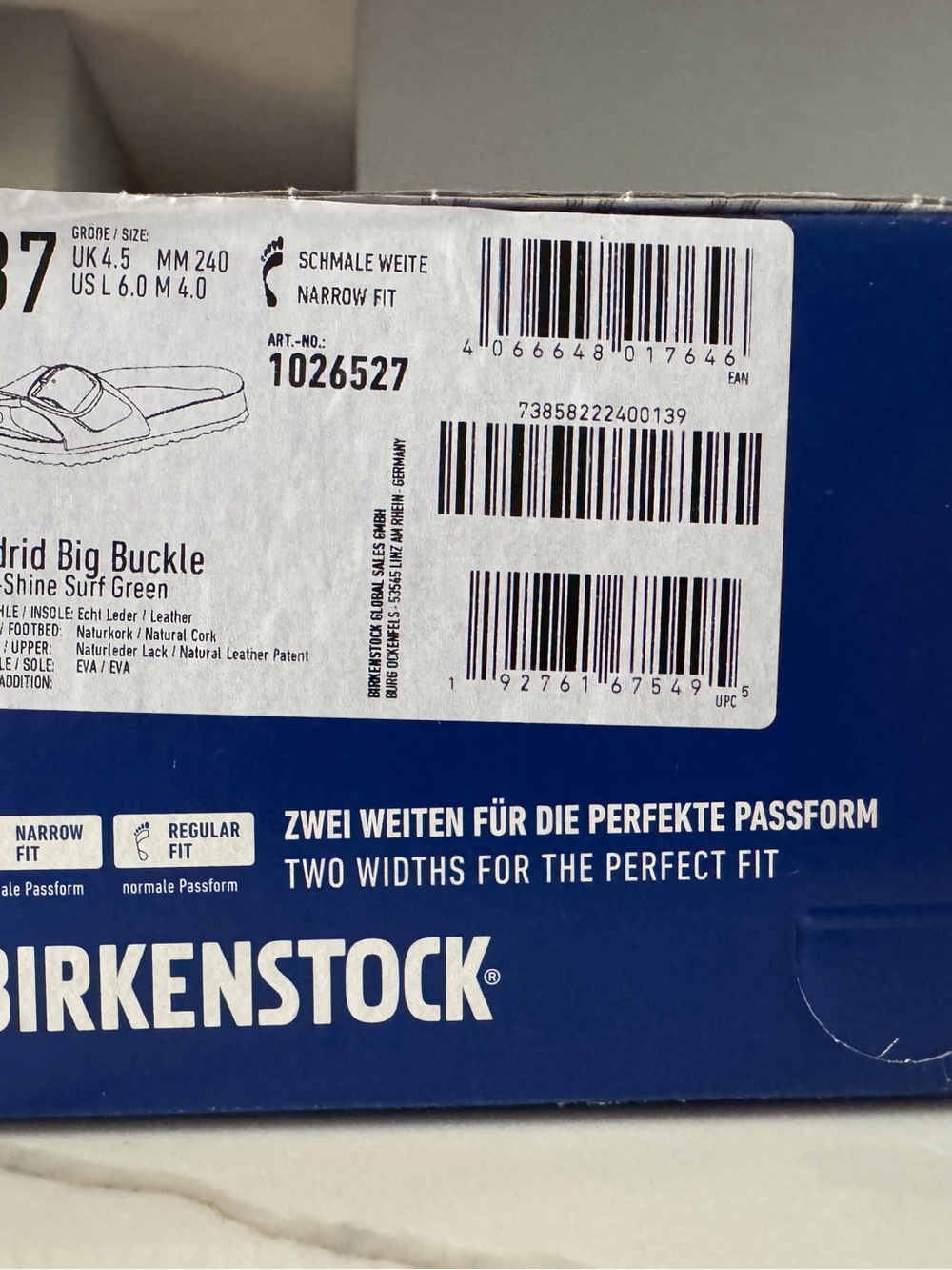 Birkenstock Women's Madrid Big Buckle Leather Sandal Retail: $150 (NWB) - Picture 5 of 6